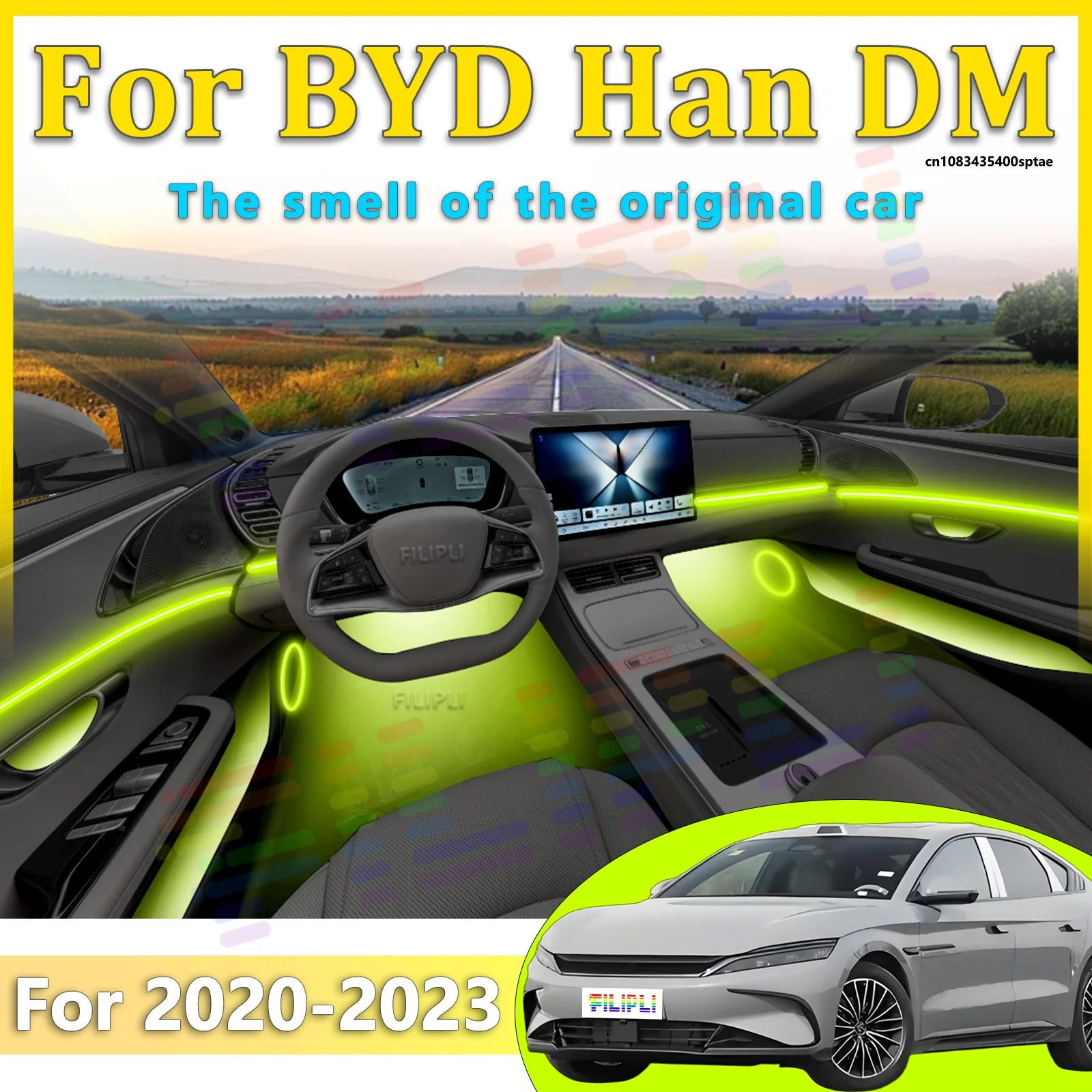 

For BYD Han DM 2020-2023 year Premium Automotive Interior Ambient Light Music Sync Mode Hidden Design Refined Driving Visual