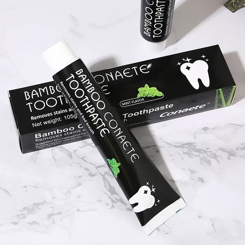 Bamboo Charcoal Toothpaste Whitening Fluoride Free Fresh Breath Strong Teeth Activated Carbon Black Toothpaste