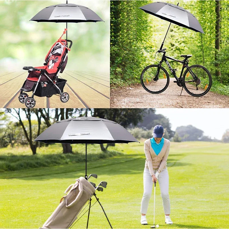 Extra Large Umbrella Titanium Silver Double Layer Sun Protection Umbrella Parasol Outdoor Large Beach Golf Umbrella Fishing Gift