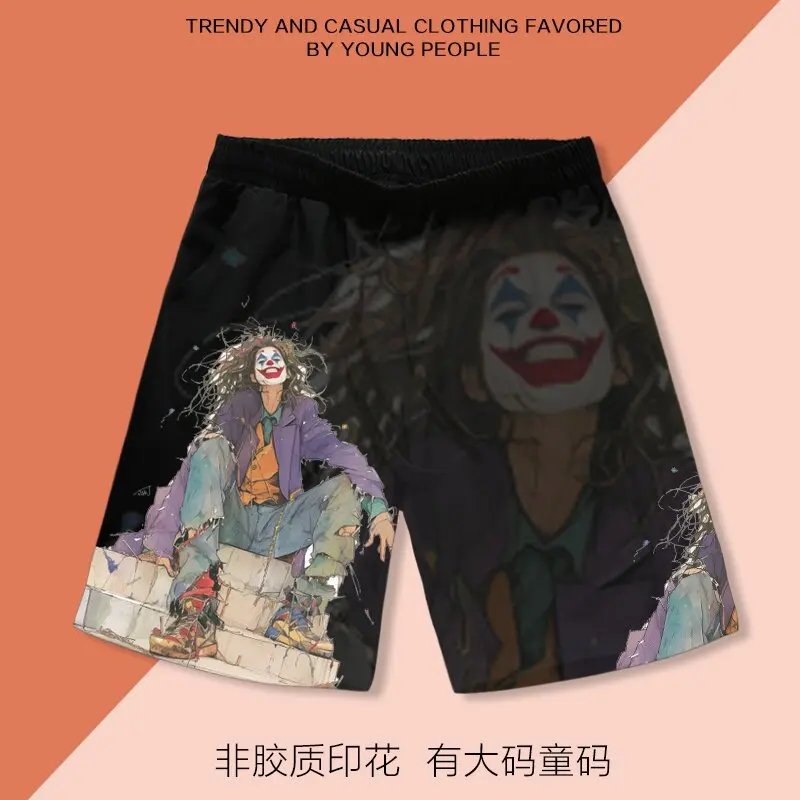 Adult and Children's Crazy Aesthetic Clown Joker 3D Printed Loose Casual Sports Vacation Beach Shorts