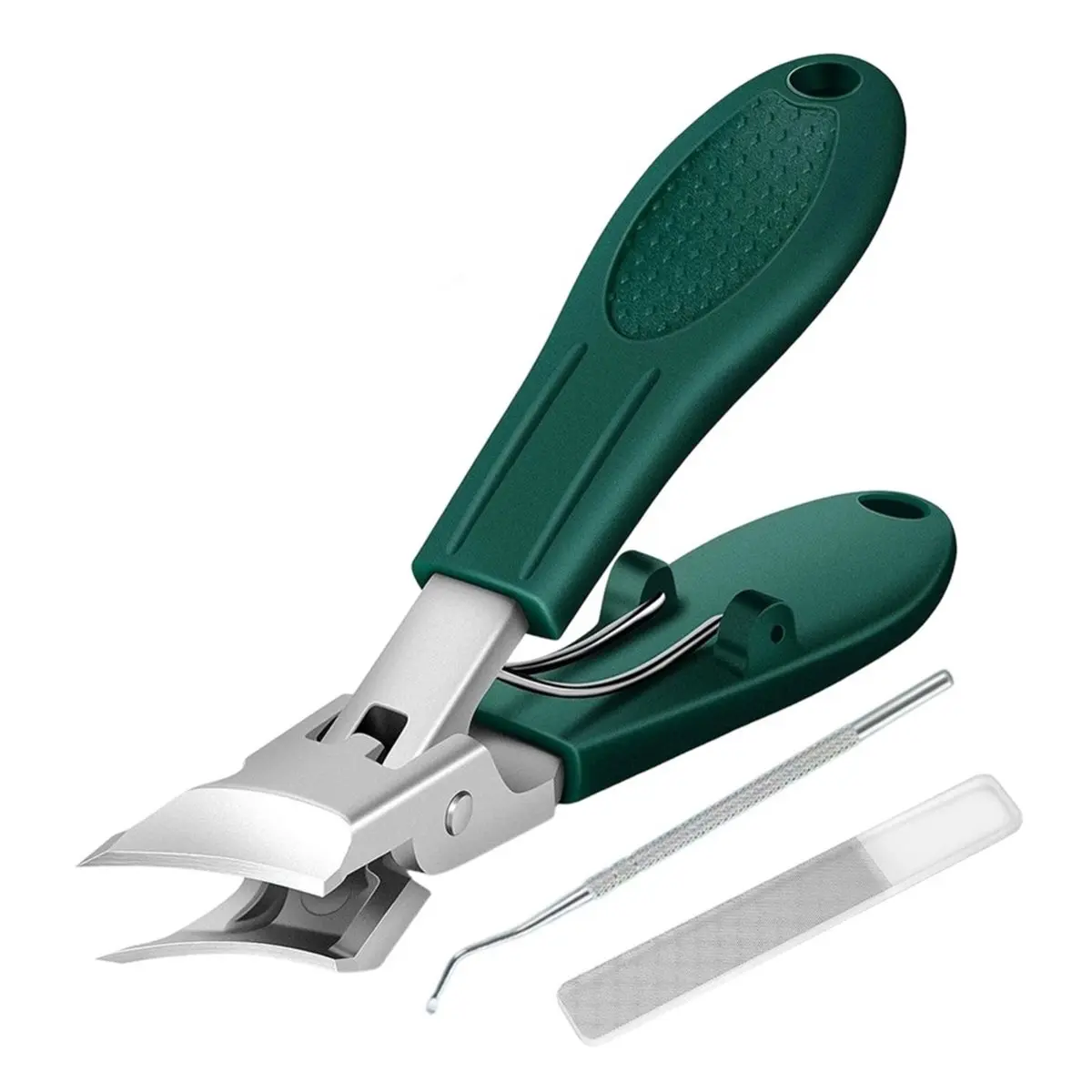 Workshop Gear Eagle Beak Beveled Nails Clippers, Upgrade Stainless Steel Wide Jaw Opening Anti-Splash Nails Clipper Set of 3-Pie