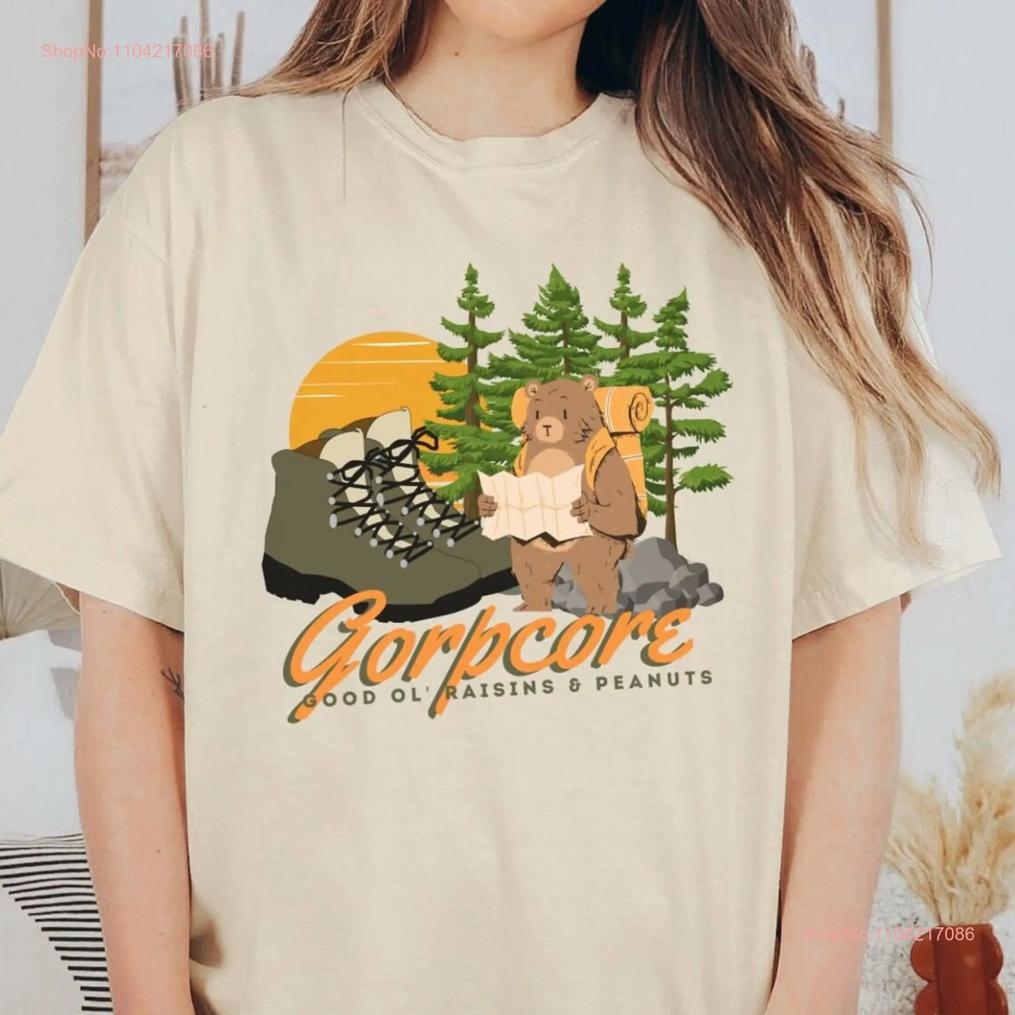 Gorpcore T Shirt Hiking Outdoor Camping Retro Parks Indie Granola Girl long or short sleeves