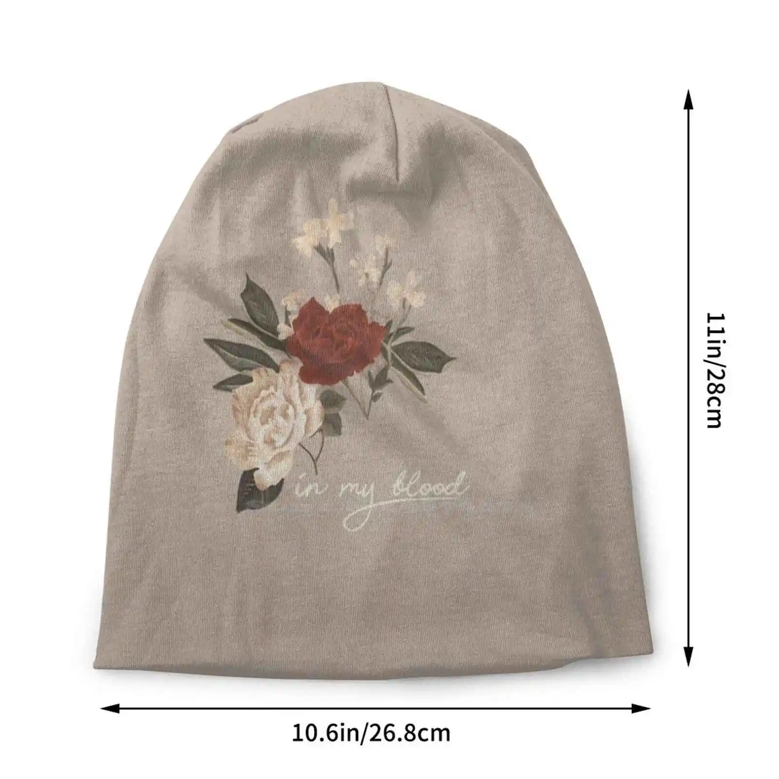 Shawn-In My Blood Knitted Hat Warm Beanie Outdoor Caps Shawn Mendes Roses Pink In My Blood