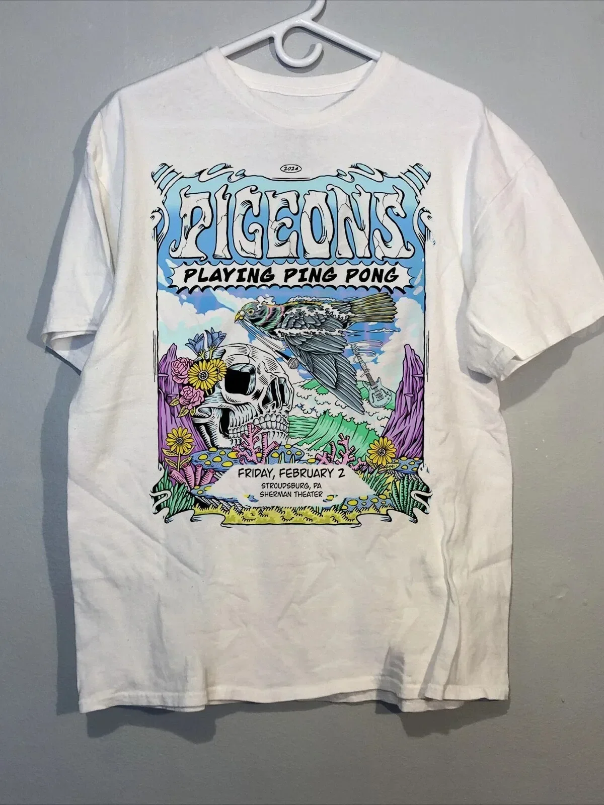 Pigeons Playing Ping Pong Band Tour 2024 Cotton Tee Adult Shirt All Size AL788