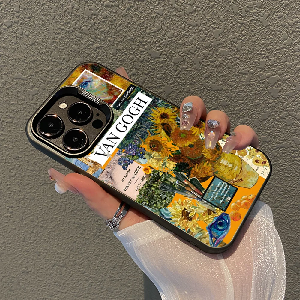 Van Gogh Starry Sky Art Phone Case For IPhone 16 15 14 13 12 11 Pro Max X XR XSMAX 8 7 Plus Matte Shockproof Back Cover