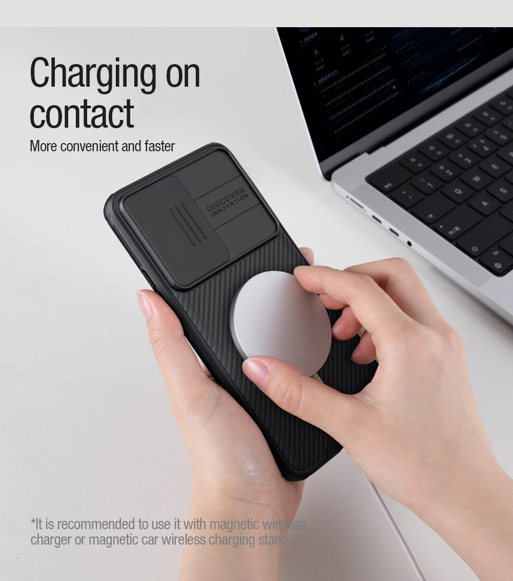 NILLKIN for Xiaomi Poco F5 Pro 5G case CamShield Magnetic Charging Adapt Magsafe Back cover cases Camera Protection poco f5 pro
