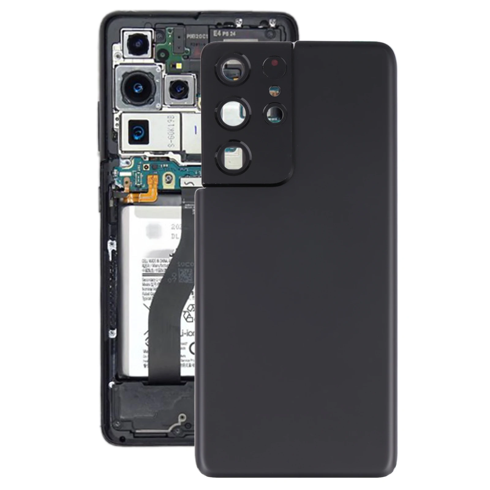 For Samsung Galaxy S21 Ultra 5G Battery Back Cover with Camera Lens Cover for Galaxy S21 Ultra 5G Rear Cover