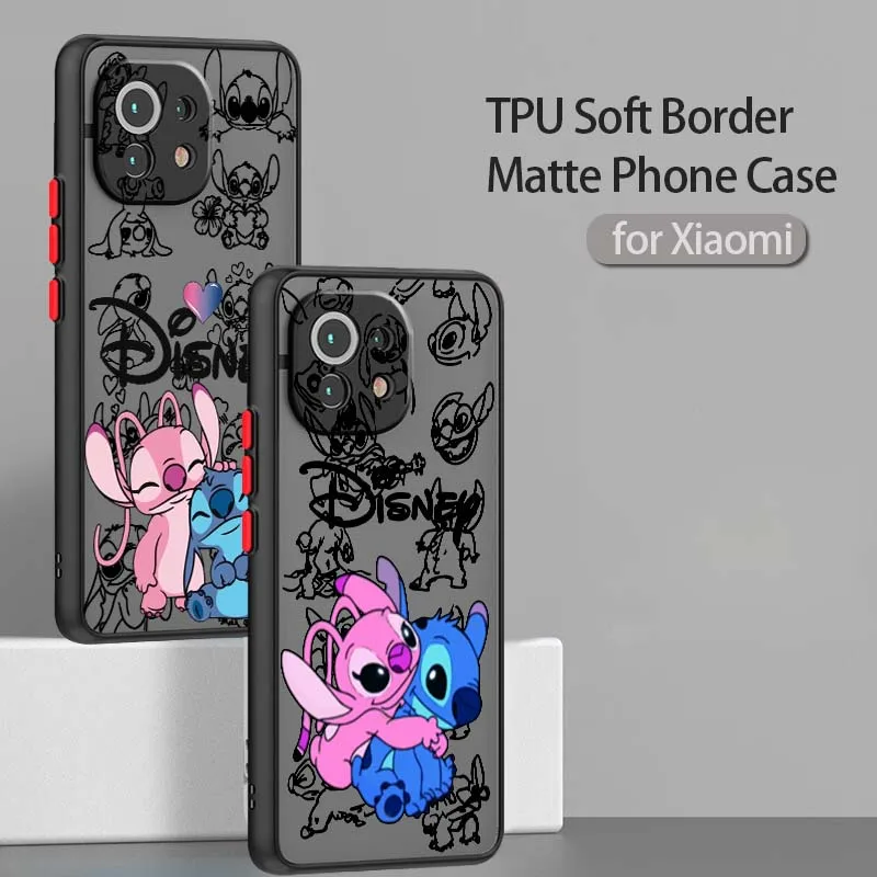 

Stitch Angel Love Cute Art Phone Case For Xiaomi 14T 13T 13 12T 12 12S 11T 11 11i 10 10T Ultra Pro Lite Frosted Translucent