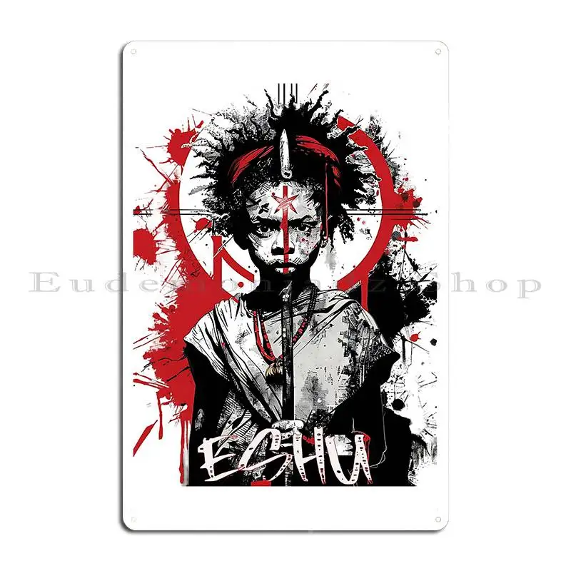 Eshu Guardian Of Crossroads Metal Plaque Cinema Kitchen Pub Plates Personalized Party Tin Sign Poster