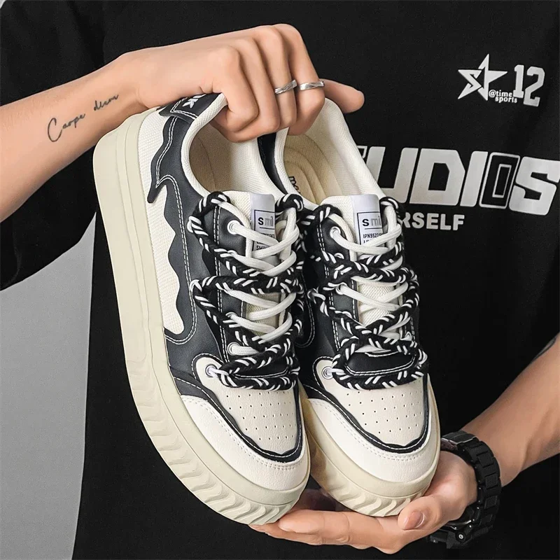 

Модные и модные мужские дышащие нишевые туфли, летние повседневные туфли на шнуровке с низким вырезом, уличная молодежная студенческая обувь