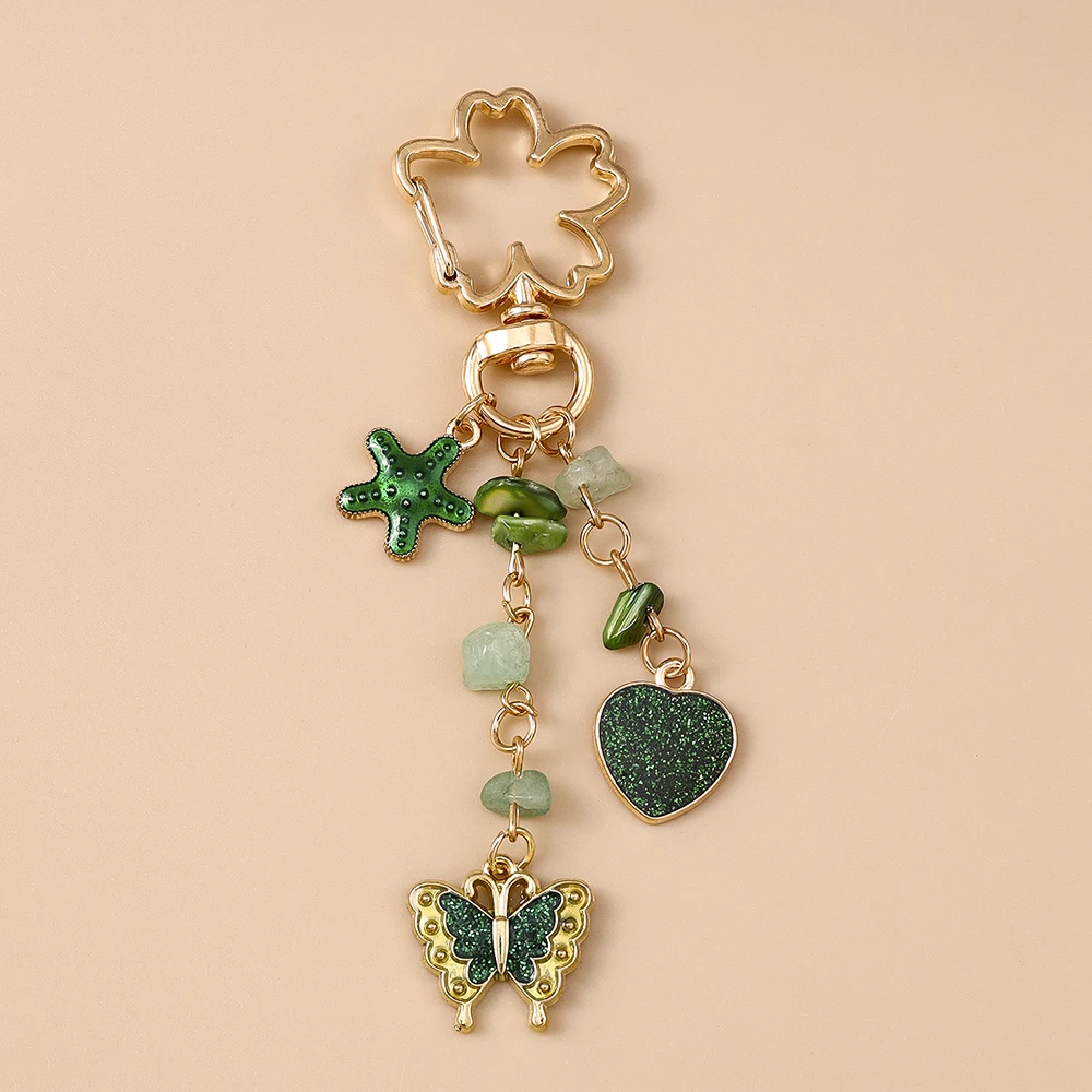 Aihua Y2K Schlüsselanhänger, modisch, niedlich, Liebesherzen, Schmetterling, Blume, Schlüsselanhänger, Ringe für Damen und Herren, Tasche, Rucksack, Hosen, Kette, Schmuck, Geschenke – Detail 8