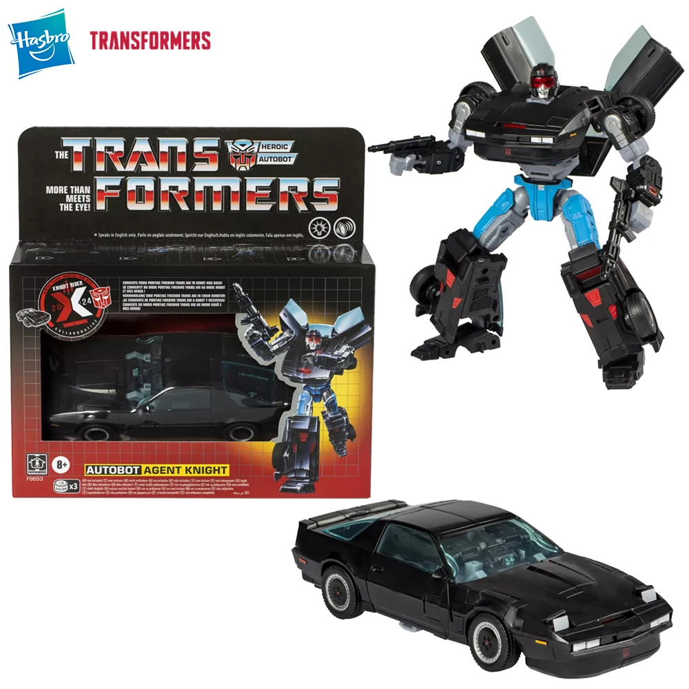 

[In-Stock] Hasbro Transformers Collaborative Knight Rider Autobot Agent Knight 16.5cm Exquisite Action Robot Figure Model Toys
