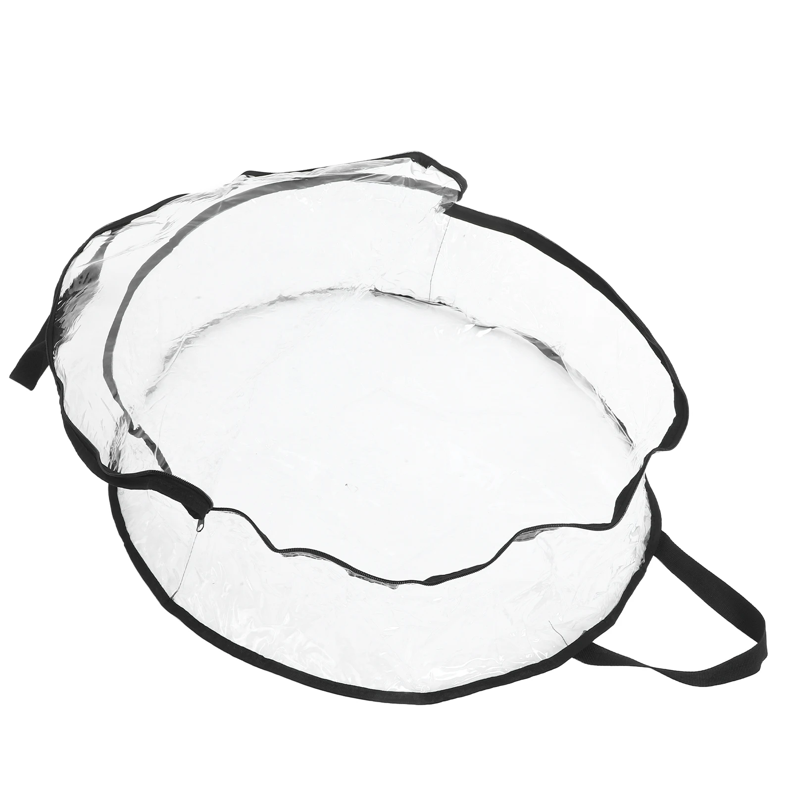 

Moving Wreath Storage Bag Christmas Bell Round Organizer Wrapping Transparent Pvc Container