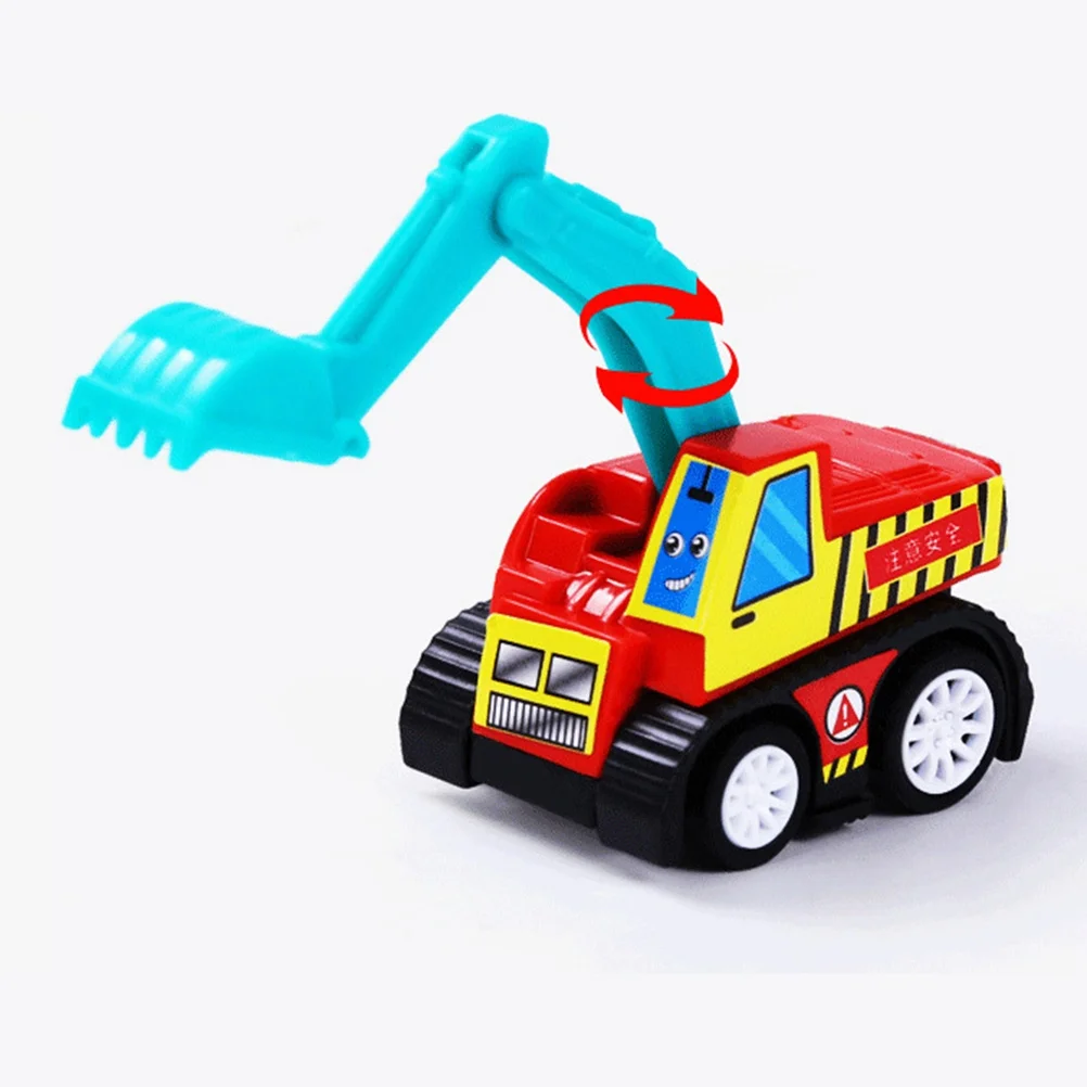 

6Pcs Pull Back Car Set Friction Powered Engineering Vehicles for Toddler Early Educational Play Excavator Dumper