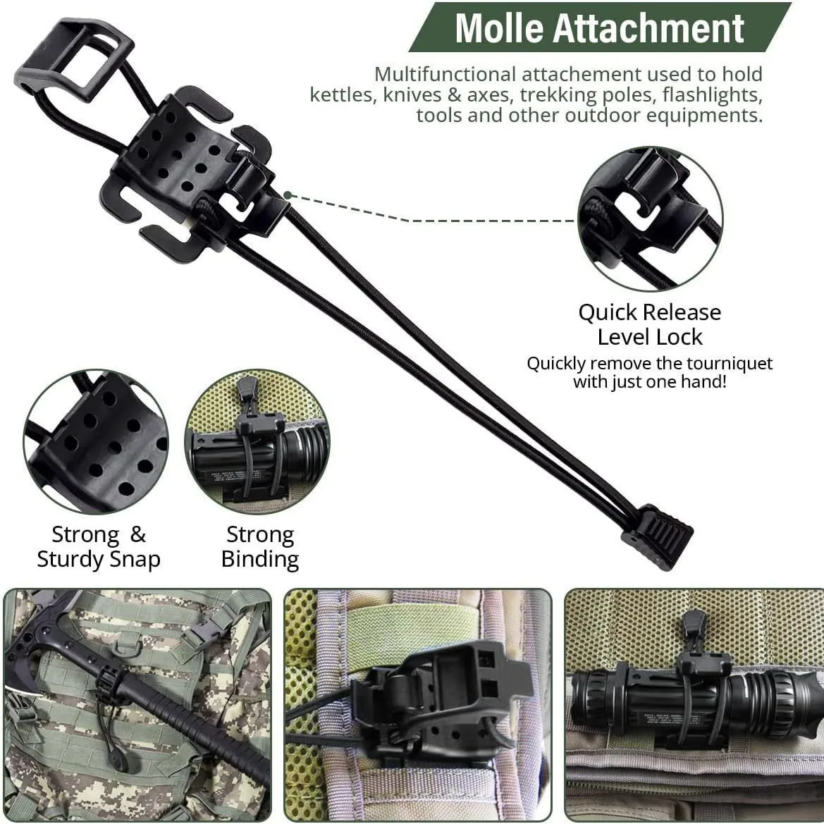 4 stks Binding Clip Draagbare MOLLE Gear Organizer Sluiting Multifunctionele Hangende Gesp Outdoor Rugzak Vest Accessoires