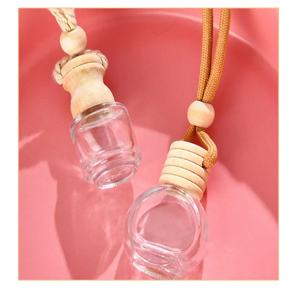 Auto Aromatherapy Fragrance Pendent Bottle Perfume Diffuser Automotive Decoration Car Hanging Glass Bottle Empty Perfum
