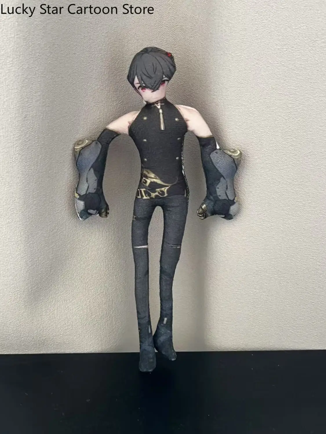 Kawaii معاقبة: رمادي الغراب لونا تأثيري الكرتون نقل الأيدي قدم دمية Maumet لديها سلك حديد الهيكل العظمي Otaku هدية الهالوين