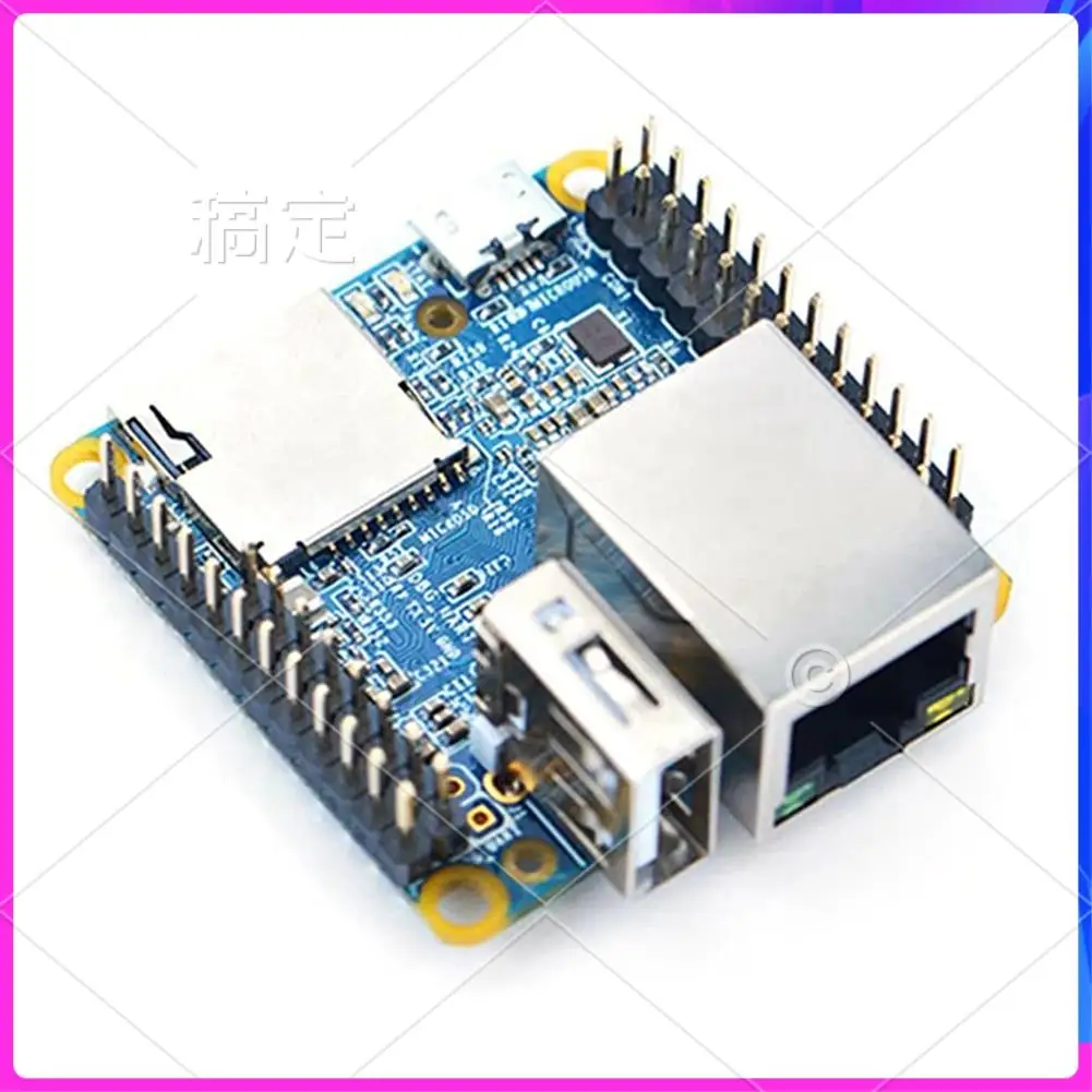 لوحة تطوير T24C Nanopi NEO مفتوحة المصدر H3 رباعية النواة Cortex-A7 Ubuntu Openwrt Armbian Blue Accessories Kits 256 ميجابايت DDR3 RAM