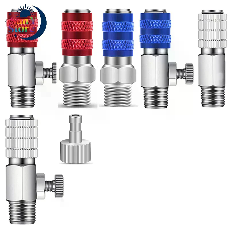 1 Set 1/8 Inch BSP Male And Female Connections Adapter Air Brush Parts Airbrush Quick Disconnect Coupler Release Fitting Plug