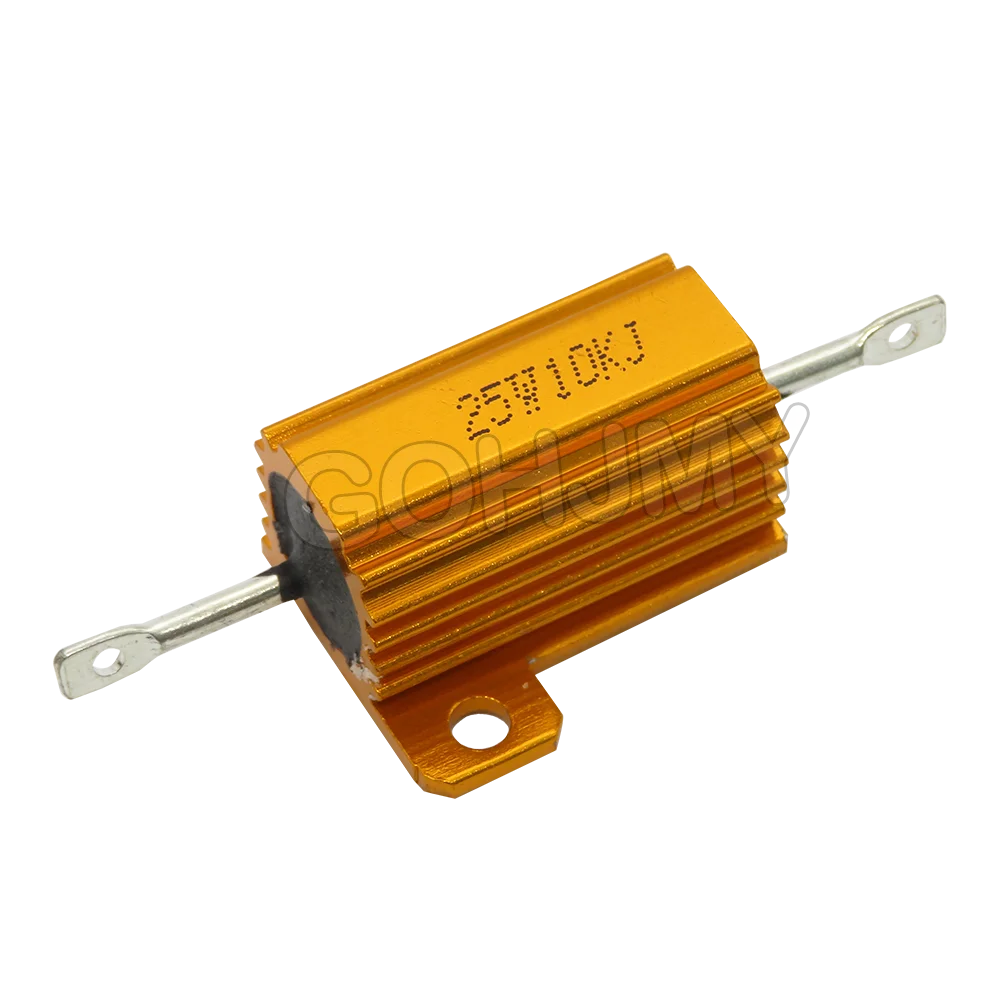 1PCS RX24 5W 10W 25W 0.01~30K Aluminum Power Metal Case Wirewound Resistor 1R 2R 5R 8R 10R 20R 100R 150R 1K 2K 5K 10K 100k Ohm