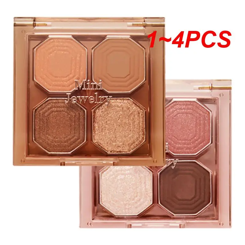 

1~4PCS Dikalu Delicate Eyeshadow Brighten Sparkling Eyes 4 Color Eye Shadow Palette Eyes Makeup Glitter Matte Eyeshadow