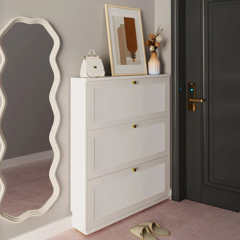 Ultra-thin shoe cabinet, home door, tipper, large-capacity storage cabinet, modern and simple entrance hallway