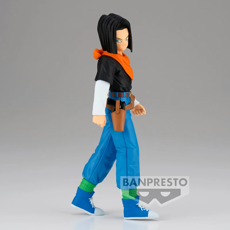 Bandai Original Dragon Ball Android 17 Anime Action Figures Toys for Boys Girls Kids Gift