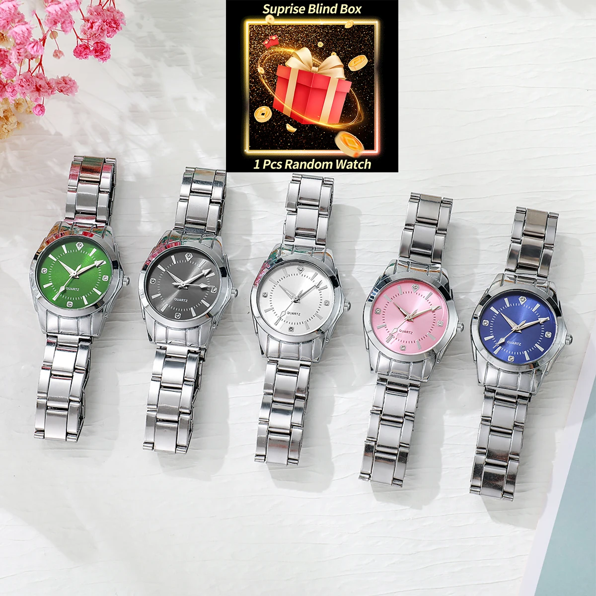 1PC Surprise Mystery Watch Blind Box-Fashion Women Watches Casual Quartz Wrist Watches For Ladies Clock Reloj Mujer（Without box）