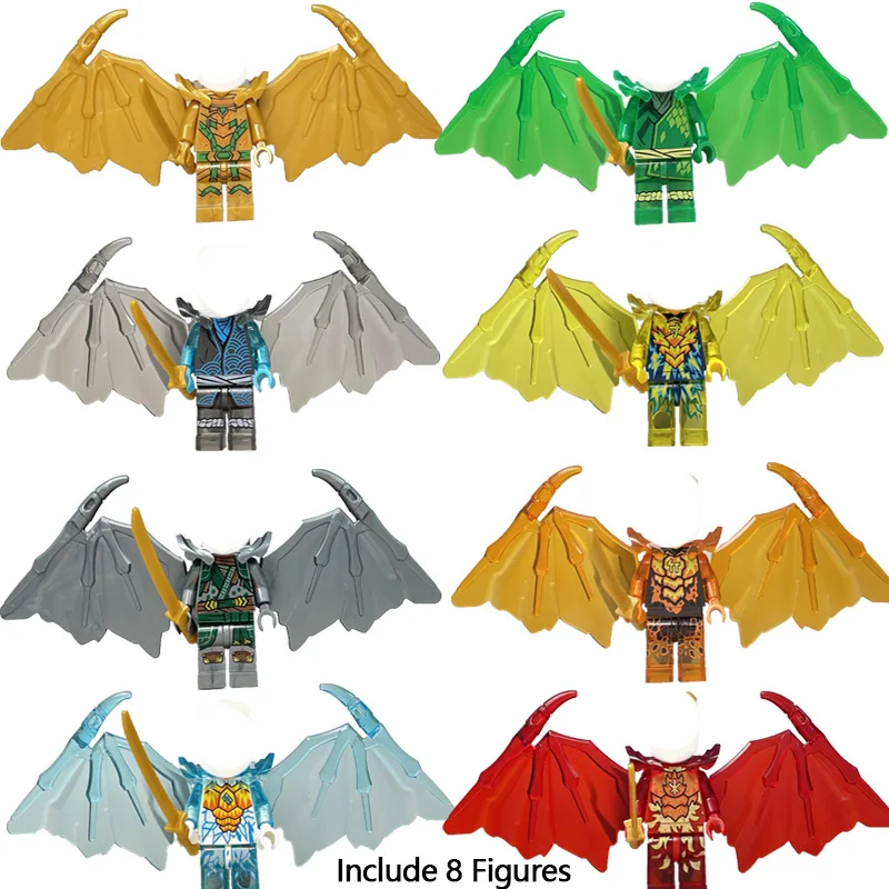 Ninja Figures Dragon Form Building Blocks Lloyd Kai Jay Zane Model Niya Bricks Kids Kits Gift for Children view 3
