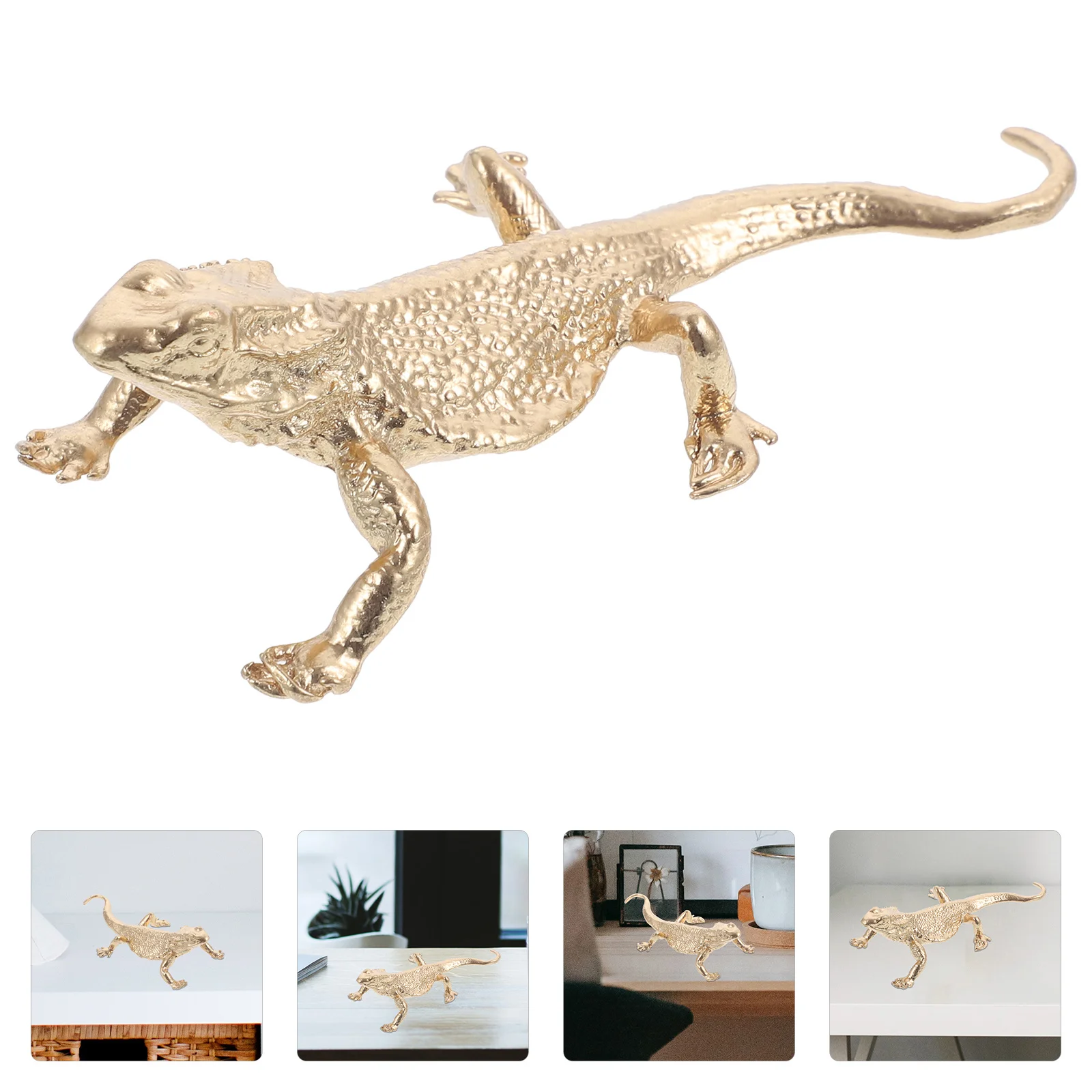 

Lizard Statue Premium Alloy Reptile Craft Lightweight Home Decor Exquisite Texture Personalized Gift for Festivals Desktop