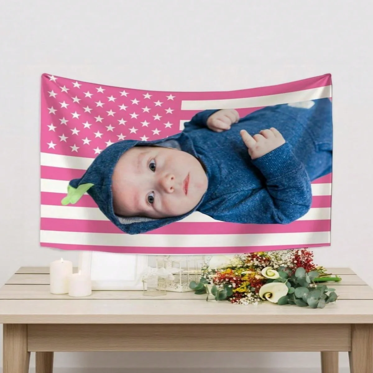 Custom Tapestry—Unique home décor suitable for birthdays, weddings, Halloween, Christmas, and all kinds of parties. view 3