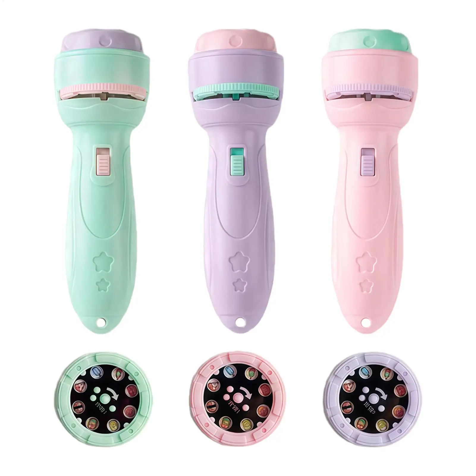 Projection Flashlight Early Education Puzzle Development Toy 40 Patterns Cartoon Projector Torch Baby Toy Children Enlightenment