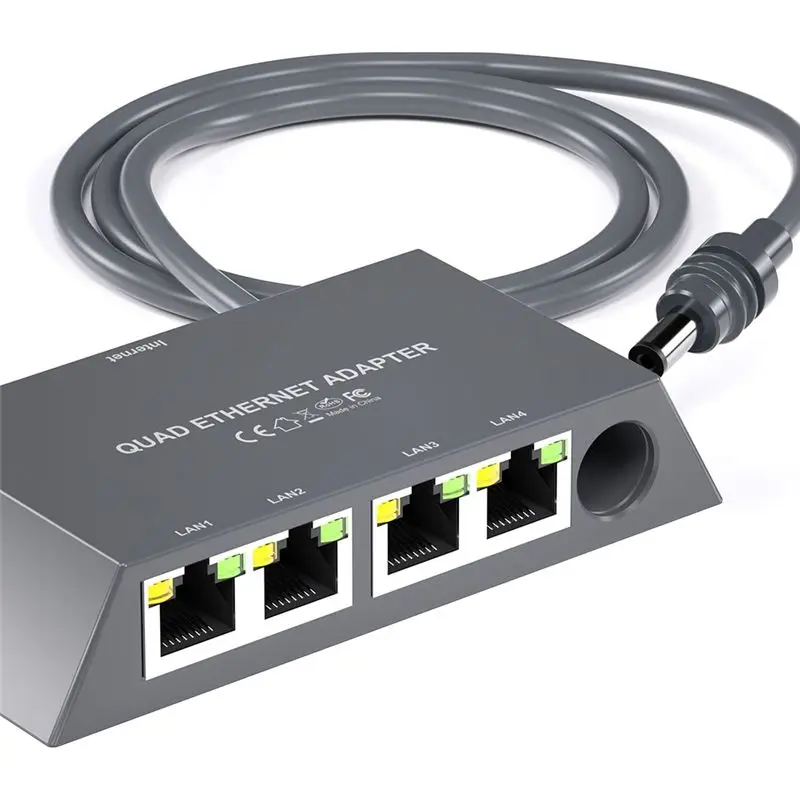 N34R-For Dish Antenna For Starlink Mini Ethernet Adapter 4 Ports Gigabit Upgraded For Satellite Internet Powerline