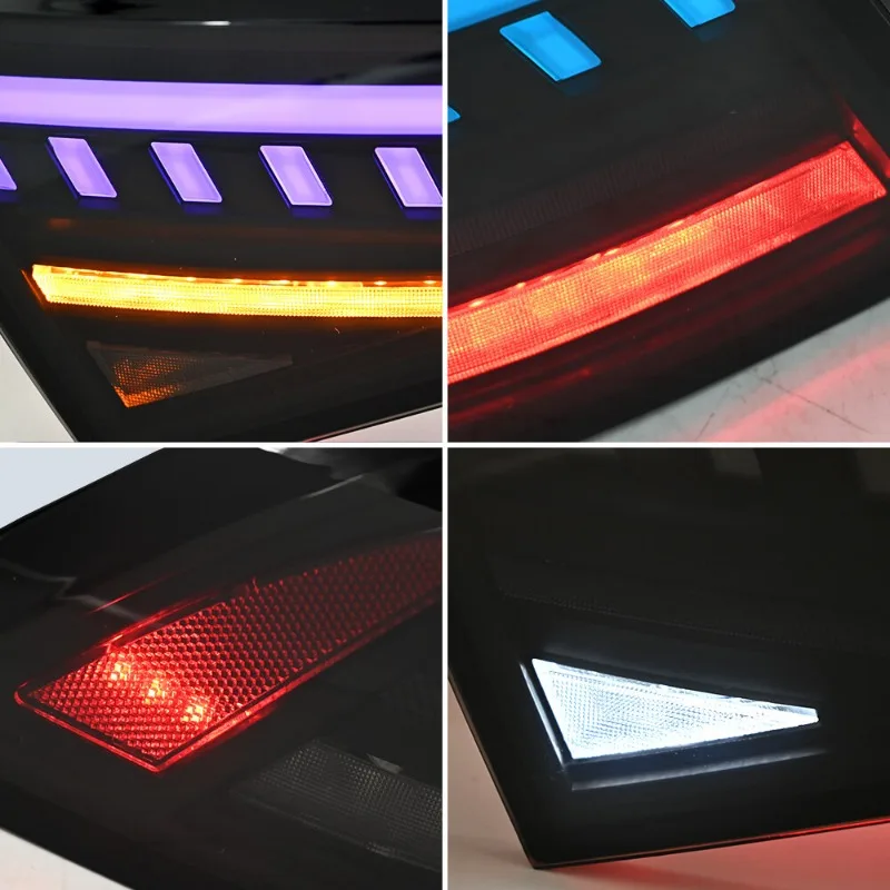 RGB Color Changing LED Tail Lights For Honda Accord 2023-2025 Perfect Fit Trunk Lid Dynamic Sequential Turn Signal Assembly