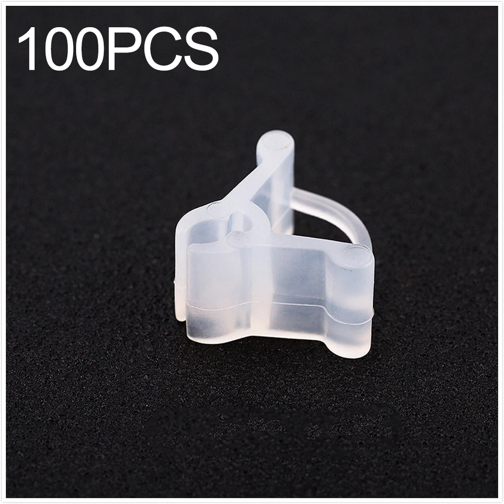 100 Pieces Vegetable Fruit Plant Grafting Clip Watermelon Strawberry Tomato Half Transparent Support Clamp Gardening Accessories