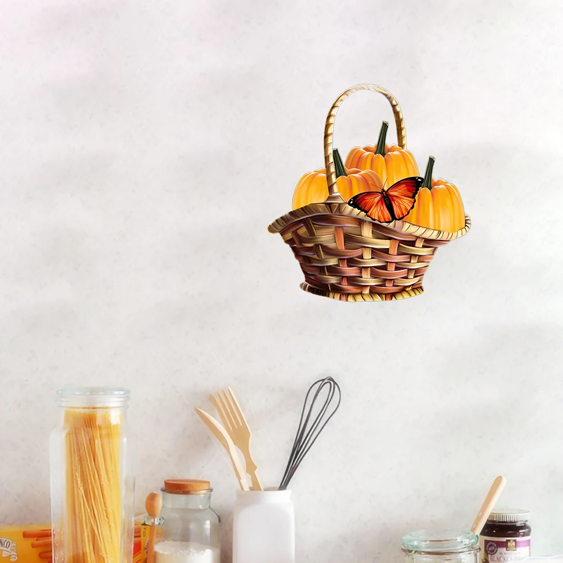 Three Ratels CF344 Colorful pumpkin Wall Decal kitchen decoration decal in harvest season