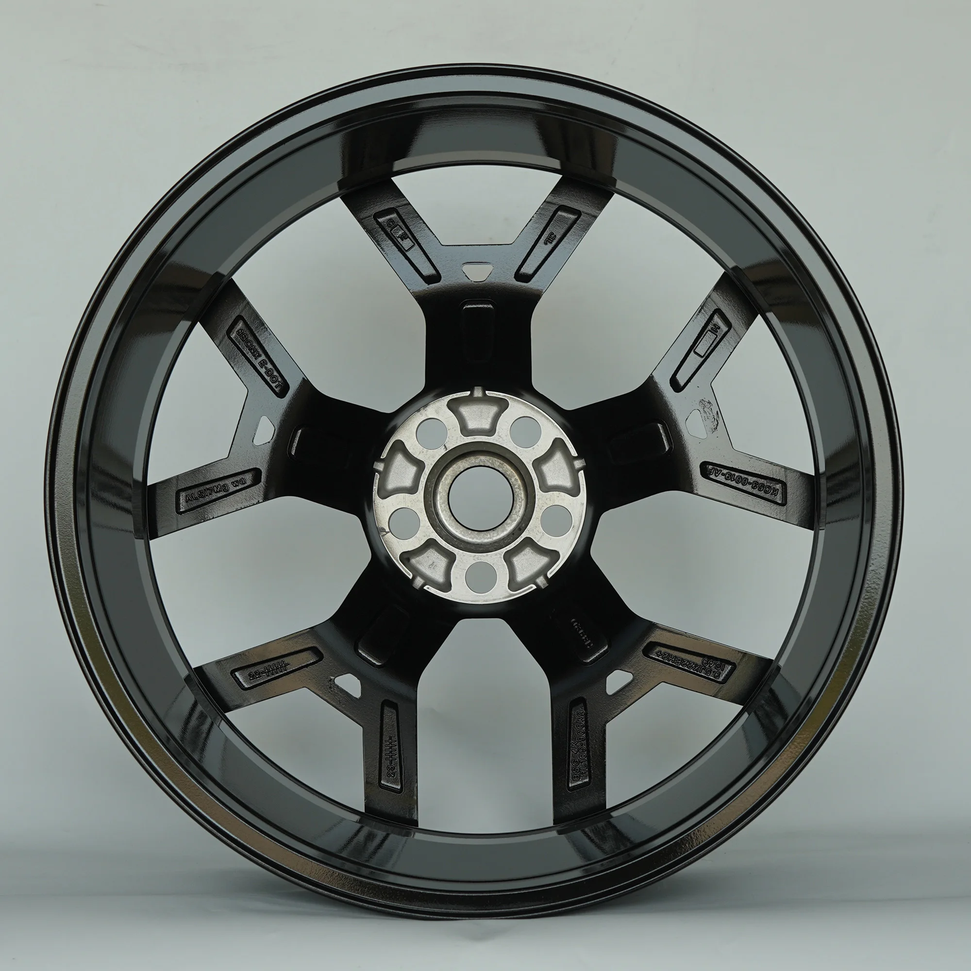 Multi spoke black 9.5J alloy rim universal sedan SUV high balance aftermarket replacement wheel