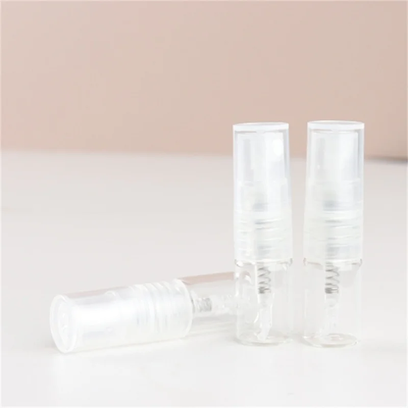 20/50/100/200pcs 1ML Portable Glass Spray Bottle Refillable Bottle Direct Pumping Sample Dispenser Fine Spray Perfume Bottle ﻿