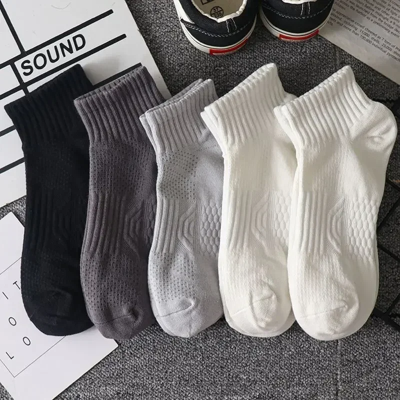 3Pairs/Lot New High Quality Men Ankle Socks Breathable Cotton Sports Mesh Casual Athletic Thin Cut Short Sokken Plus Size