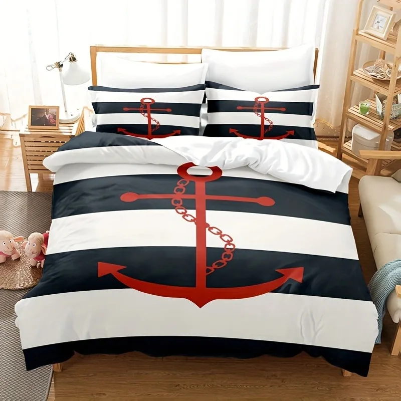 Custom-designed Anime Bedding Set Duvet Cover 1009 Polyester Suitable For Children And Adults 3-Piece Set