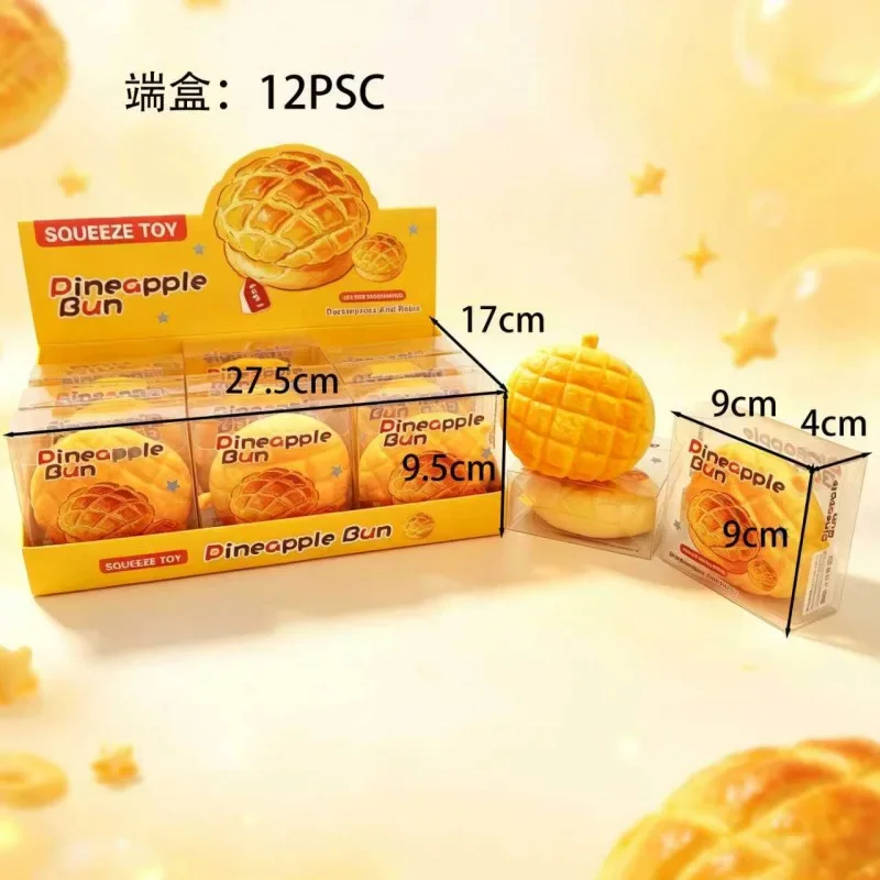 Realistic Pineapple Bun Building Blocks Handmade Squishy Stress Relief Fidget Toy Sensory Anxiety Relief Gadget Premium