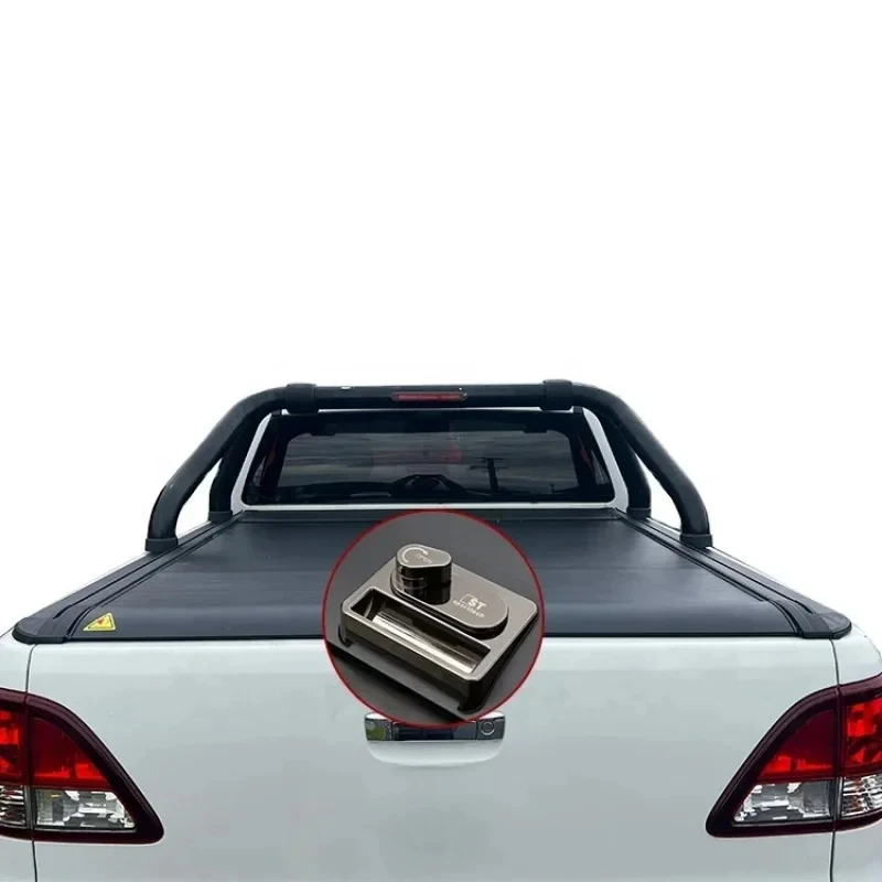 

Password Lock Aluminum Pickup Truck Bed Tonneau Cover Custom Lockable Rear Cover