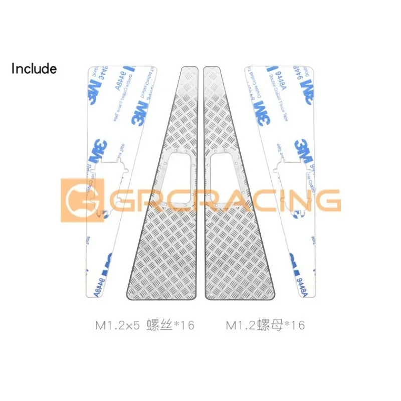 engine hood stainless steel decorative panel suitable for 1/10 RC tracked vehicle TRX-4 Defender modified parts