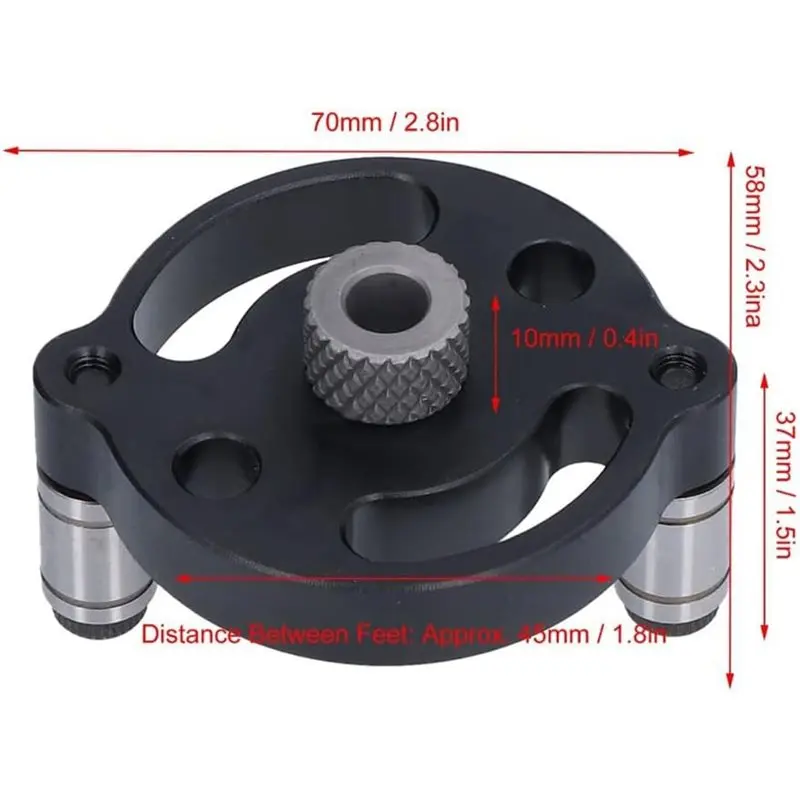 AB42-Aluminum Alloy Vertical Locator With 8 Interchangeable Drill Bushing 3-10Mm For Woodworking DIY Furniture Board Splicing