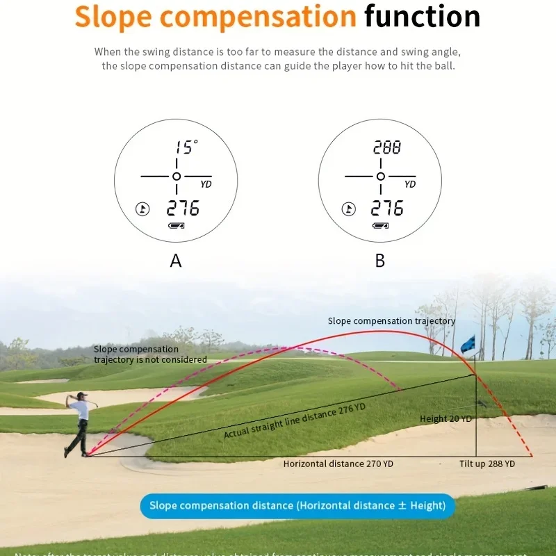 Neue Golf Laser-entfernungsmesser Teleskop 1000 m 650 m Hang Eingestellt Flag-Lock-entfernungsmesser Jagd Laser Entfernung Meter neue