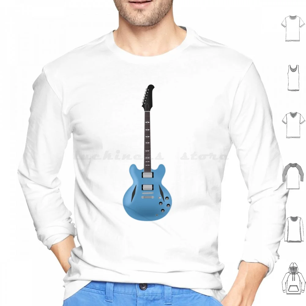 ديف _ S غيتار أزرق هوديي قطن كم طويل ديف جروهل موسيقى الجرونج جيتار جروهل 90s فرقة بديلة ديف أليس في سلاسل