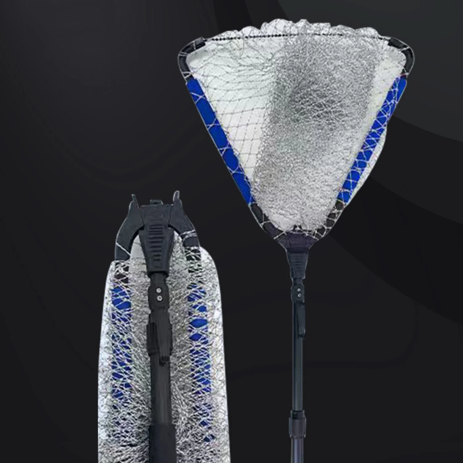 

Portable 90cm Fishing Dip Net Ultralight Aluminum Alloy Foldable Hand Net D70/80cm Strong Dipnet for Freshwater Saltwater Use