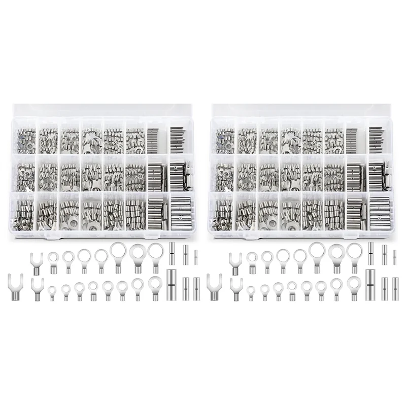 

A84E-1200X Неизолированный комплект кольцевых клемм, медный разъем AWG 22-10, бесшовный неизолированный комплект клеммных колодок