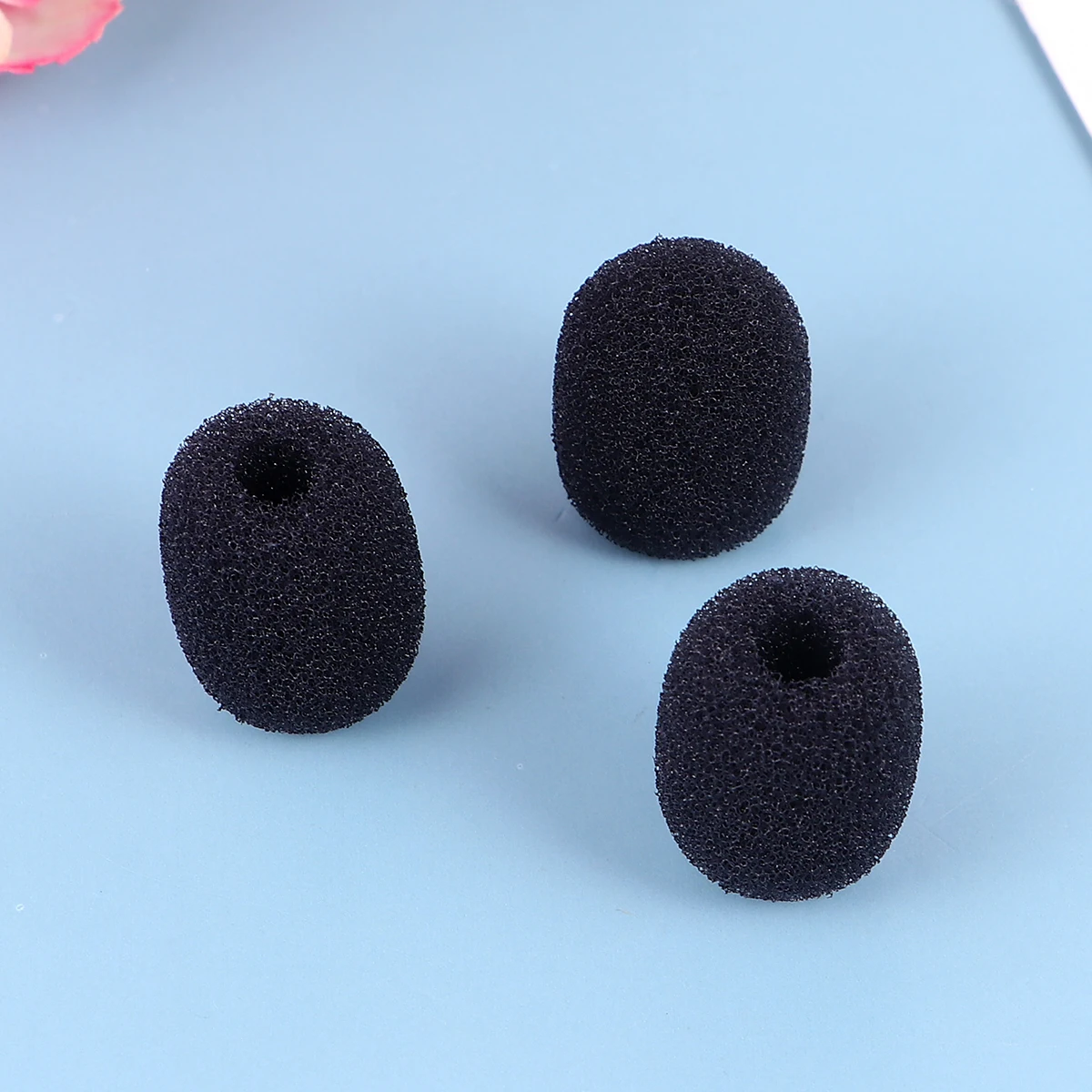 

24pcs Microphone Lapel Tie Clip Universal Mini Lapel Lavalier Microphone Mic Clip Iron Clip Black( 8.5MM Clips + Spon