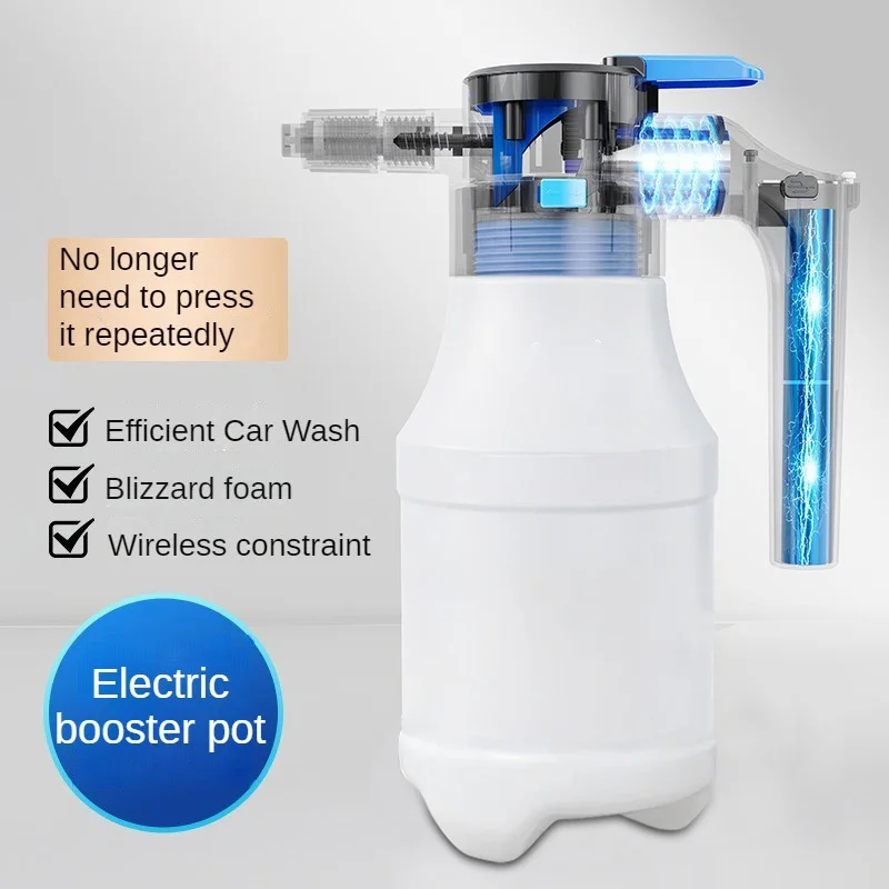 

1.5L Electric Foam Sprayer Multi Hand Pump Foam Sprayer 2600mAh Lithium Battery Foam Lance 1h Endurance Car Wash Towel Foam Wash